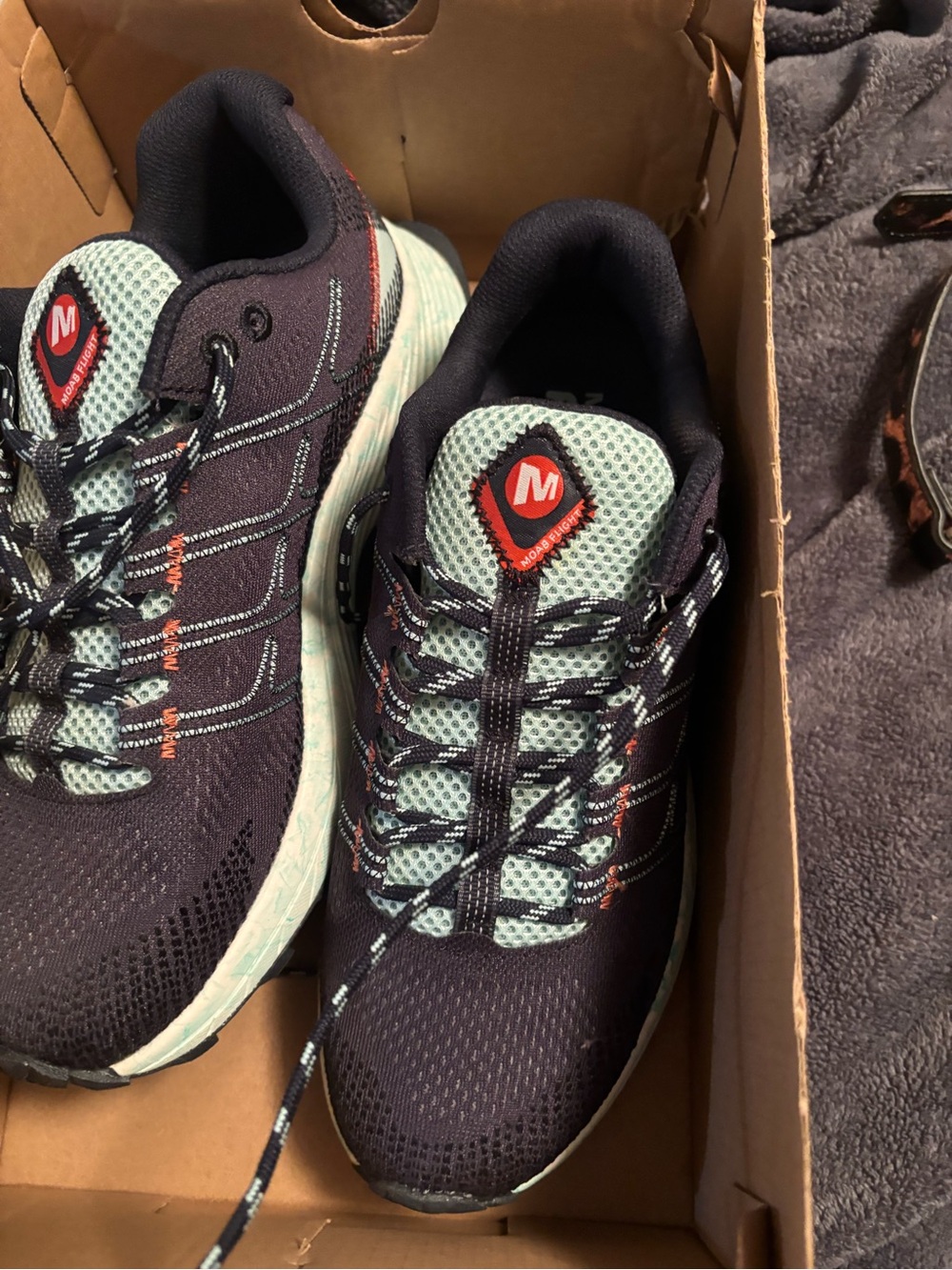Men's Running Shoes in Black and Mint
